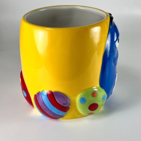 Vtg Mars Blue M&M Coffee Cup Mug Ceramic Oversized Galerie 2001 Souvenir - Picture 2 of 13